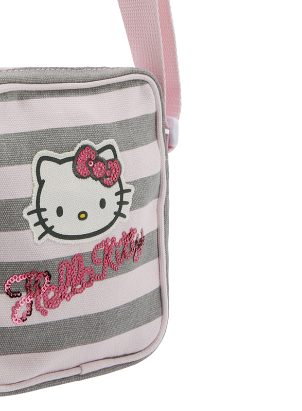 Hello Kitty Polyester Spangle Shoulder Pouch for Girls, Pink, Model No. 580511