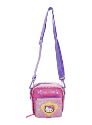 Hello Kitty Polyester Zip Closure Shoulder Travel Accessories Bag for Girls, Pink, Model No. 149314