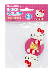 Hello Kitty Sitting KT D-Cut Clip, White, 2 Pieces, Model No. 484571