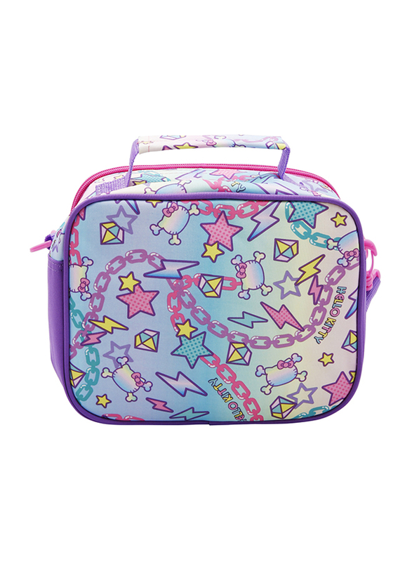 Hello Kitty Insulated Lunch Bag with PVC Free Lining for Girls, Purple, Model No. 10262