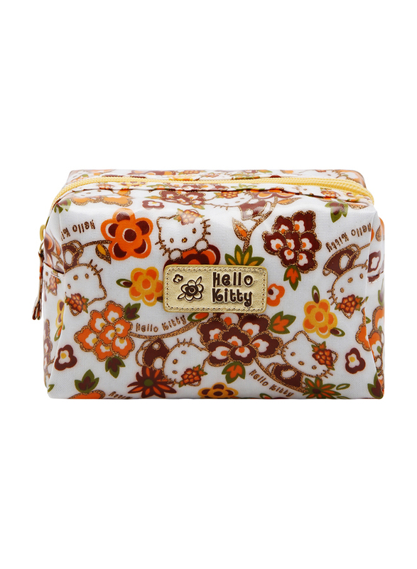 

Hello Kitty Polyester Flower Arabesque Pouch for Girls, Brown, Model No. 843717