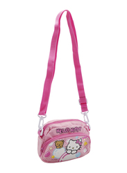 Hello Kitty Polyester Bubbles Mini Shoulder Travel Bag for Girls, Pink, Model No. 579858