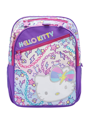 Hello Kitty Printed Backpack School Bag for Girls, Purple, Model No. 10264