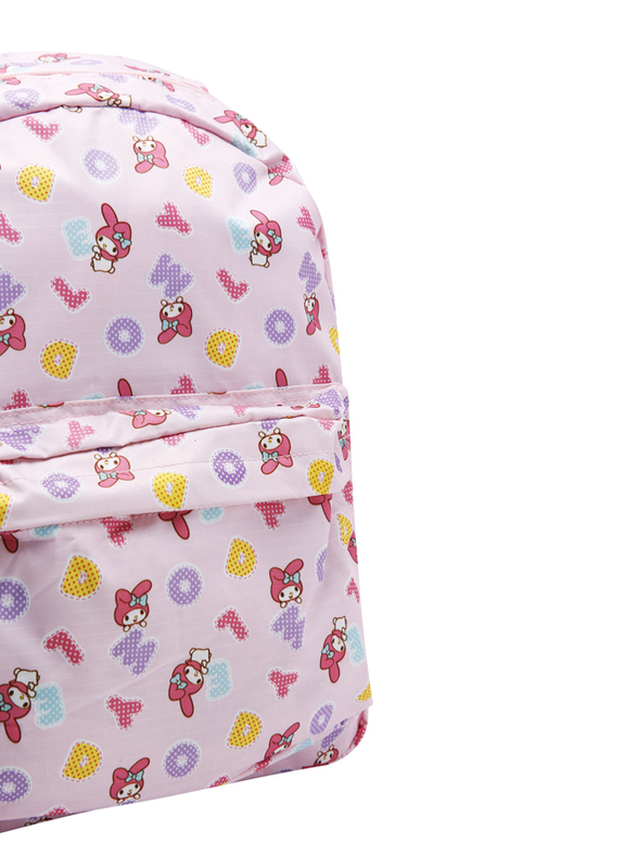 Hello Kitty Zip Closure Printed School Backpack for Girls, Pink, Model No. 609722