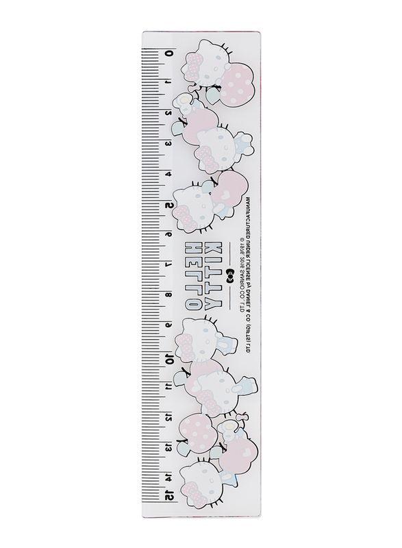 Hello Kitty Apple KT Ruler, Clear, Model No. 12653
