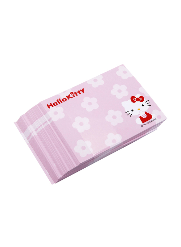 Hello Kitty Sticky Memo in D-cut Box, Pink, 100 Sheets, Model No. 875732