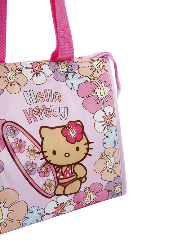 Hello Kitty Insulated Zip Closure Lunch Bag for Girls, Pink, Model No. 984281