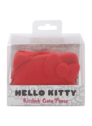 Hello Kitty Soft Rubber Kisslock Coin Purse for Girls, Red, Model No. 8644552