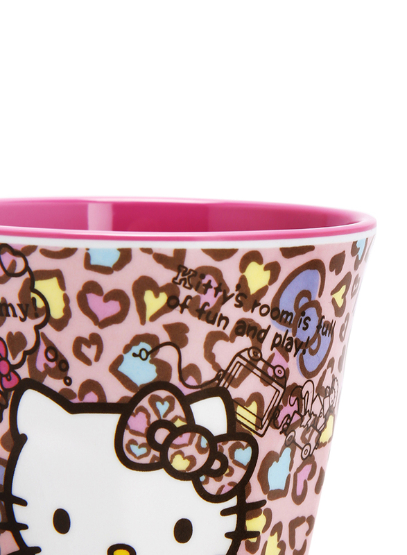 Hello Kitty 270ml Melamine Hearts Printed Mug, Pink, Model No. 72044