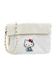 Hello Kitty Zip Closure Shoulder Bag for Girls, White, Model No. 89249