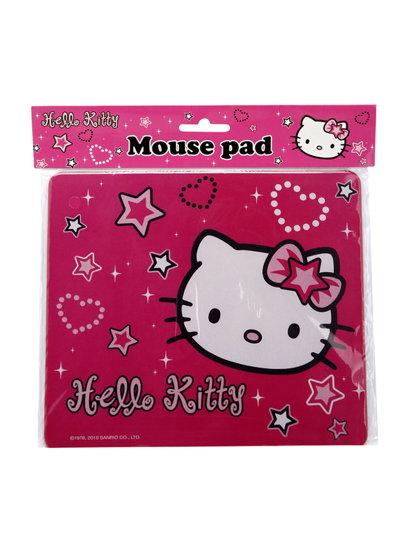 Hello Kitty Star KT Mouse Pad, Pink, Large, Model No. 894958
