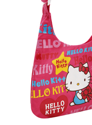 Hello Kitty Polyester Shoulder Travel Accessories Bag for Girls, Pink, Model No. 309541