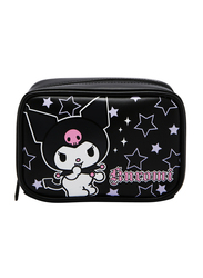 Hello Kitty Kuromi Star Top Zip Closure Travel Pouch, Black, Model No. 552305