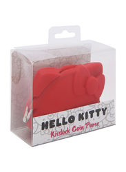 Hello Kitty Soft Rubber Kisslock Coin Purse for Girls, Red, Model No. 8644552