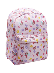Hello Kitty Zip Closure Printed School Backpack for Girls, Pink, Model No. 609722