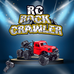 Kidwala 6 wheels Climbing Rock Crawler Remote Conrol Truck, Red, Ages 6+