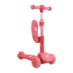 FITTO Outdoor Scooter Versatile Sit and Stand Scooter with Height Adjustable Feature for Kids, Pink, 78CM