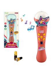 Kidwala Karaoke Microphone with Built in Music and Flashing Light, Red, Ages 3+