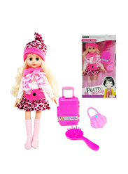 Kidwala Blond Hair Poseable Fashion Doll with Pink Hat, 14-inch, Ages 3+