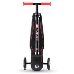 FITTO Twist Foldable 3 Wheel Scooter with Lights Fun and Exciting Outdoor Ride for Kids Aged 3 12, Black, 75CM