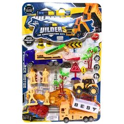 FITTO Construction Vehicle Set for Kids - Dump Truck and Car Toys with Playset