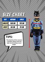 FITTO kids costume set for kids, Batman Gray Costume for kids with pants, Mask, and accessories, Large