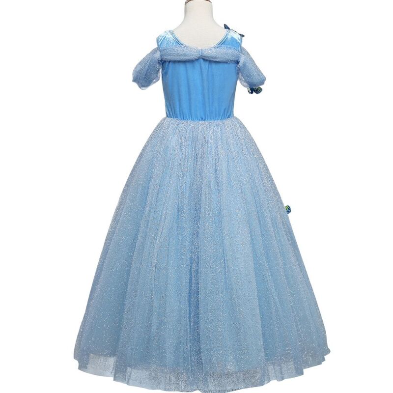 FITTO Halloween Cinderella Butterfly Dress Blue & Purple Ombre Costume with Accessories