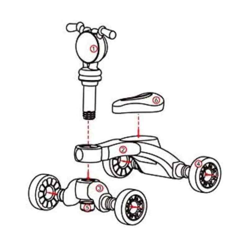 FITTO Cartoon Balance Bike Ride-on Car - Fun Design for Developing Balance and Coordination