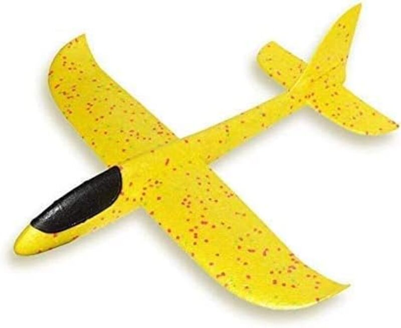 FITTO LED Light Airplane - 17.5" Large Throwing Foam Plane Glider for Outdoor Sports and Kids' Playroom Fun