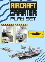 FITTO 50 PCS Aircraft Model Carrier Building Playset, Military Toy Battleship Model Building, Gray