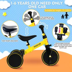 FITTO Adjustable Tricycles for Toddlers with Push Handle and Comfortable Seat