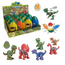 FITTO Dinosaur Egg Puzzle Toy - Surprise Blind Box, Assembly and Disassembly for Kids, Assorted pack of 12