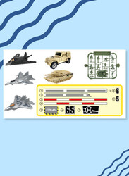 FITTO 50 PCS Aircraft Model Carrier Building Playset, Military Toy Battleship Model Building, Gray