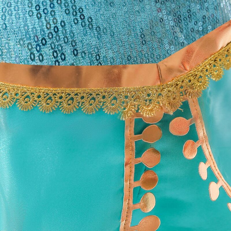 FITTO Princess Jasmine Costume for Kids Inspired Costume, size 130