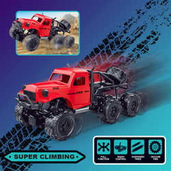 Kidwala 6 wheels Climbing Rock Crawler Remote Conrol Truck, Red, Ages 6+