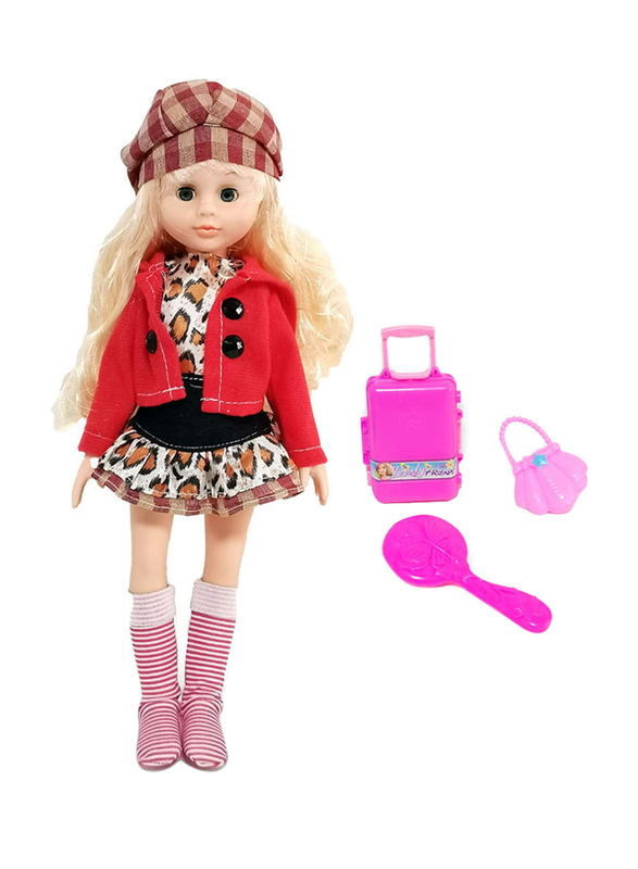 Kidwala Blond Hair Poseable Fashion Doll with Brown Hat, 14-inch, Ages 3+