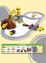 FITTO Train Toy Playset for Boys and Girls With Helicopter and Construction Vehicles, Train Tracks, Railway Kits, and more