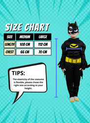 FITTO kids costume set for kids, Batman Costume for kids with pants, Mask, and accessories, Medium