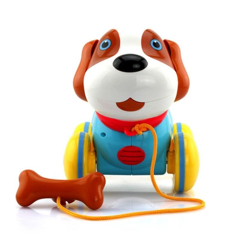 FITTO Electronic Robot Dog Toy with Music, Leash, and Bone Toy for Kids
