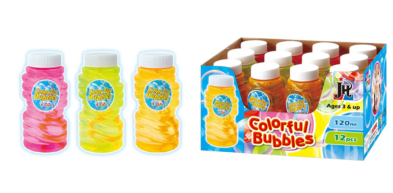 FITTO Colourful Bubbles - 120ml Bottle of Fun for Kids Outdoor Play, Assorted Colors, Pack of 12