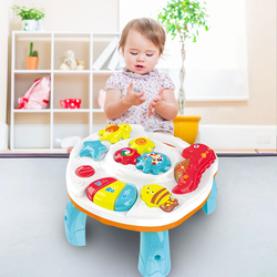 Kidwala Educational Musical Learning Table, White/Yellow, Ages 1+