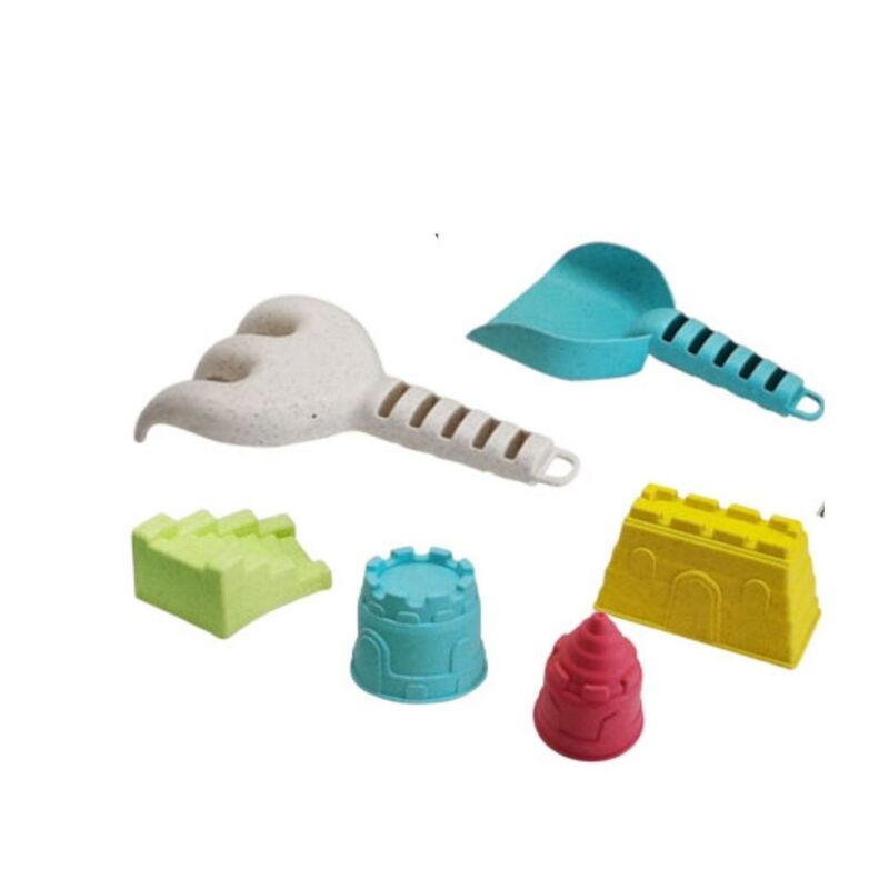 FITTO Beach Set for Kids - Cute Girly Sand Toys with Shovel, Molds, Rake, and Push Truck