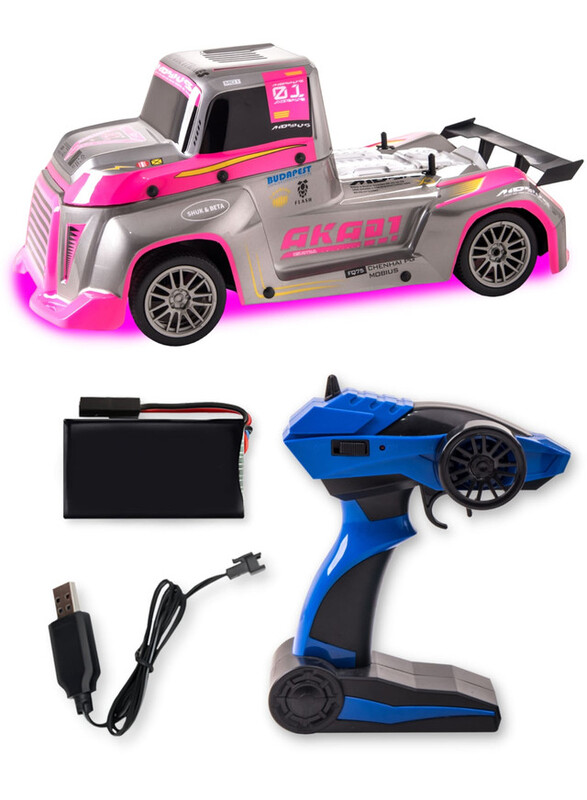 FITTO High-Speed RC Truck for Boys, 2.4 GHZ High-Speed Racing Car, 4x4 Off Road with Spoilers, Racing Car Toys, Pink