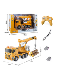 Kidwala Crane Construction Remote Control Toy Truck, Yellow, Ages 8+