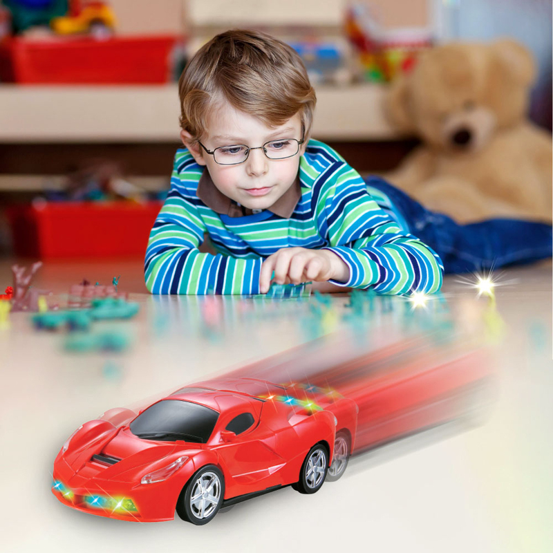 Kidwala Transformer Remote Control Sports Car with Battery, Red, Ages 6+