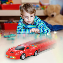 Kidwala Transformer Remote Control Sports Car with Battery, Red, Ages 6+
