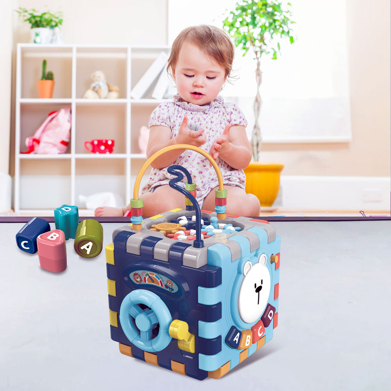 Kidwala 6 Sided Baby Puzzle Activity Cube Playset, Ages 1+