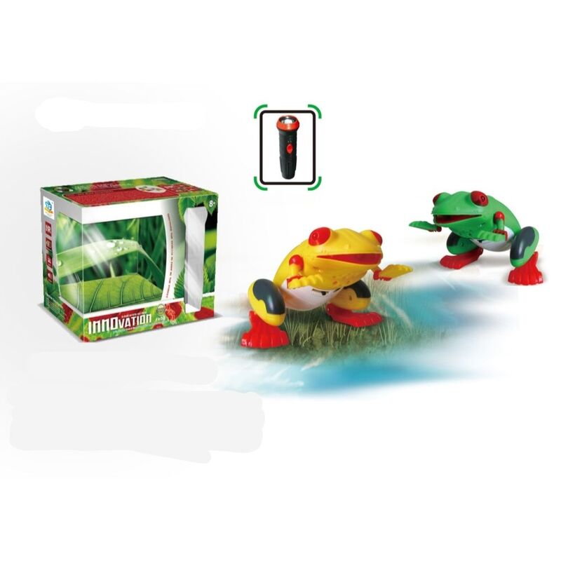 FITTO Remote- Controlled Jumping Plastic Frog Toy - Innovative and Fun Toy for Children and Adults, Green