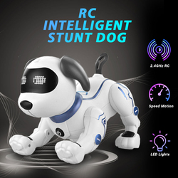 Kidwala Smart Electronic Programming Stunt Robot Dog, White, Ages 3+