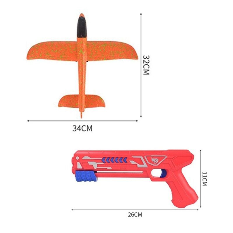 FITTO Foam Plane Glider - Hand- Throw Launcher Outdoor Toy for Kids